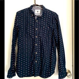 Cactusman Men’s Fox Print Button Up